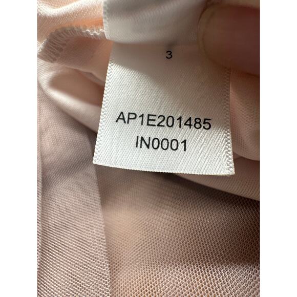 Adrianna Papell Sequin Embroidered Tulle Midi Dress Nude Beige Size 8 Formal - Picture 7 of 11